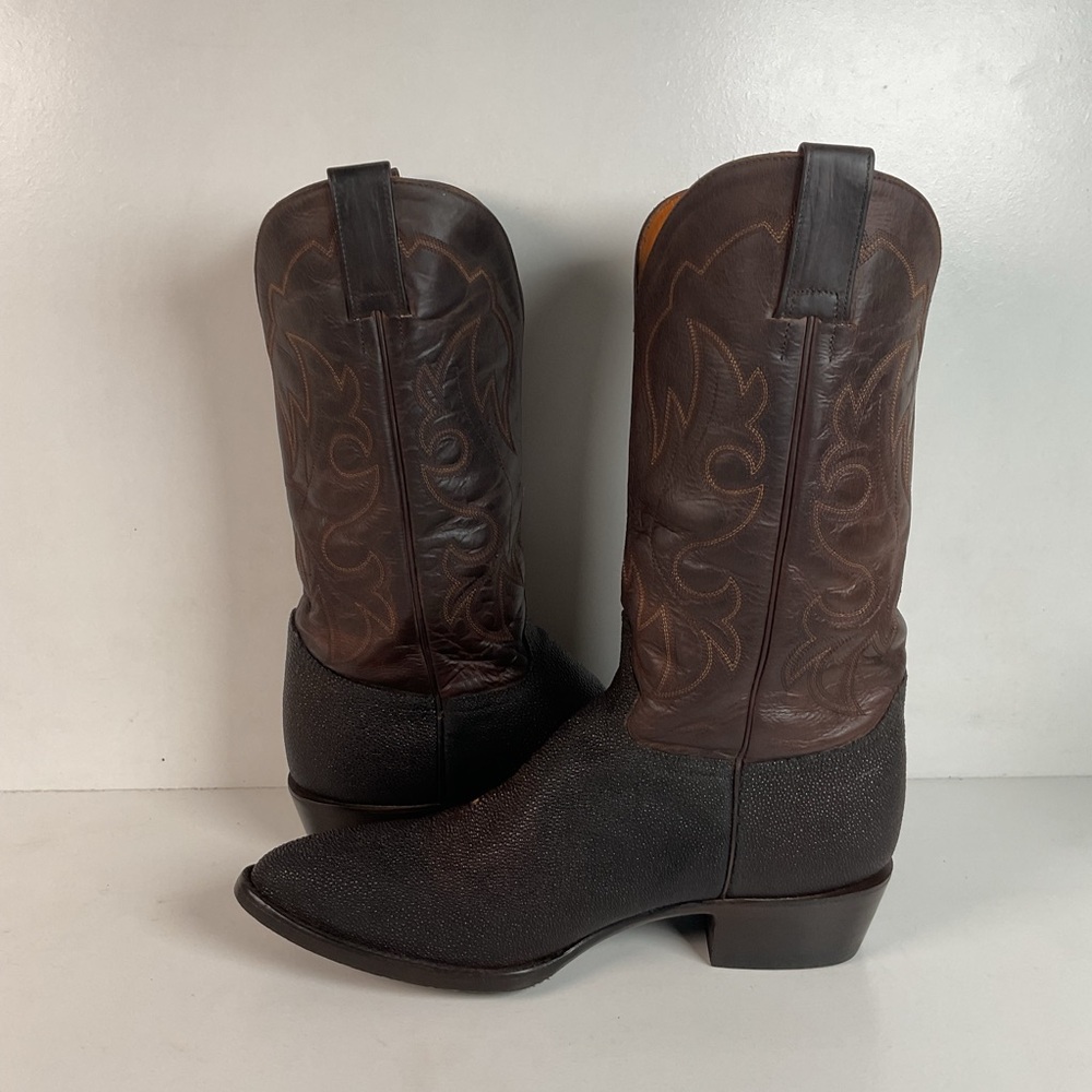 Alvies Rickshaw Stingray Cowboy Boots 10.5 E Exotic - Picture 16 of 16